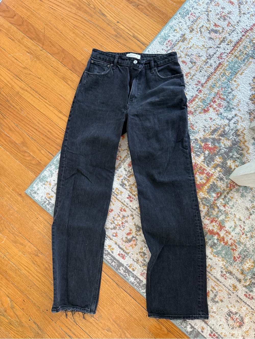Black High Rise Curve Love 90s Relaxed Jeans (28 L)